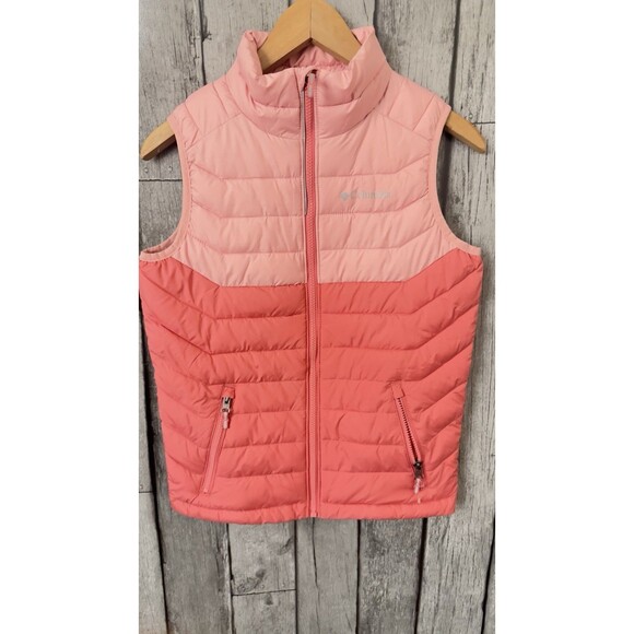 Girls Size 10/12 Winter Puffer Vest Columbia - Peach - Excellent Condition - Picture 1 of 4